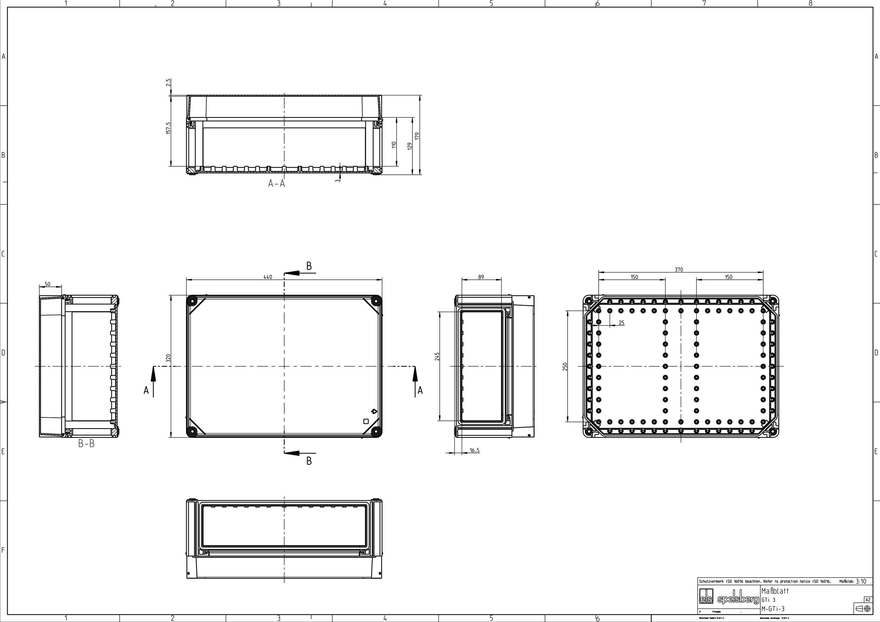 Leergehäuse Kst IP65 B320xH440xT179mm ET157mm geschl