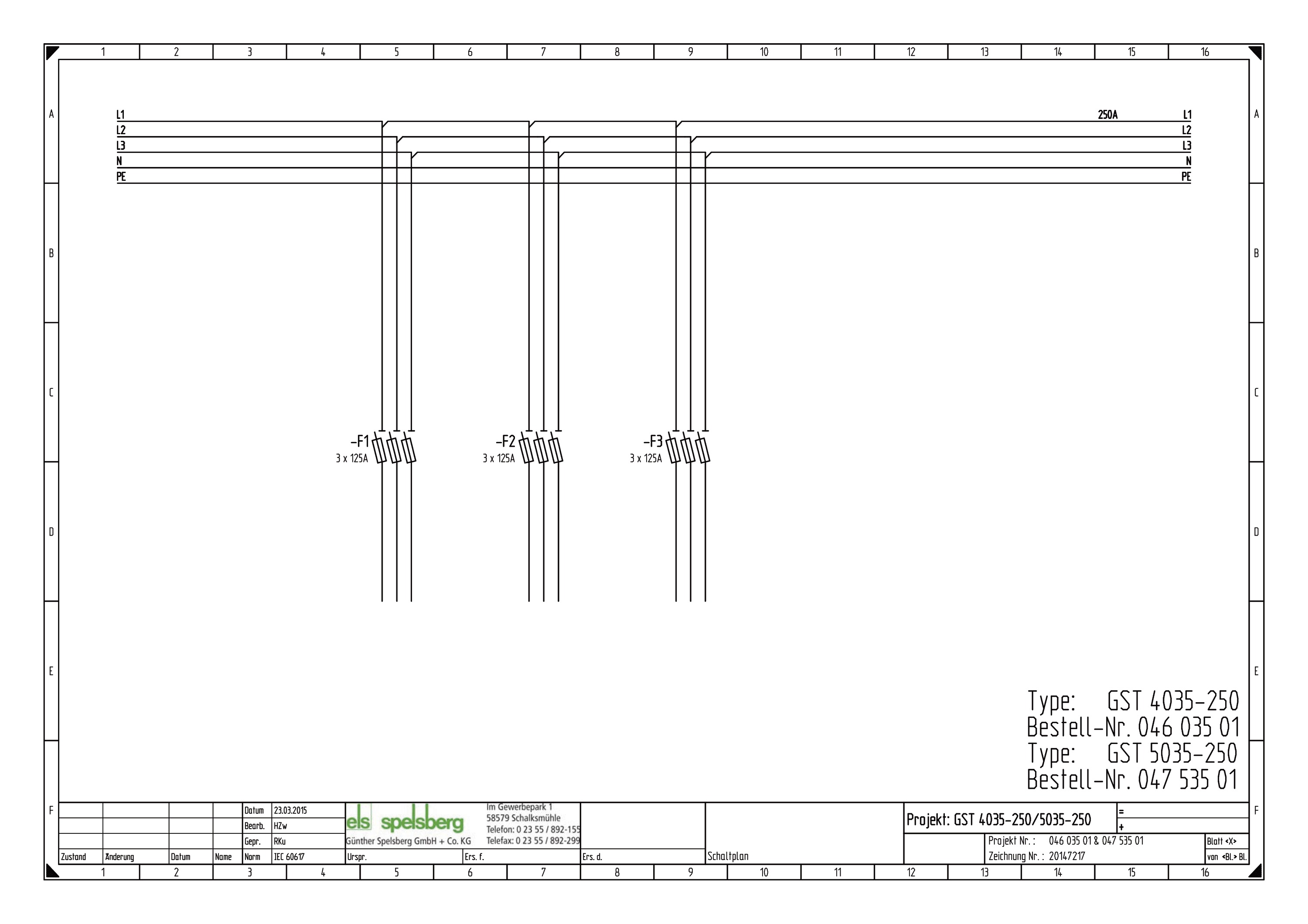 Verteilerbaugruppe NH-Si NH000 5p 250A 3st/NH-trenn Sammelschienensystem