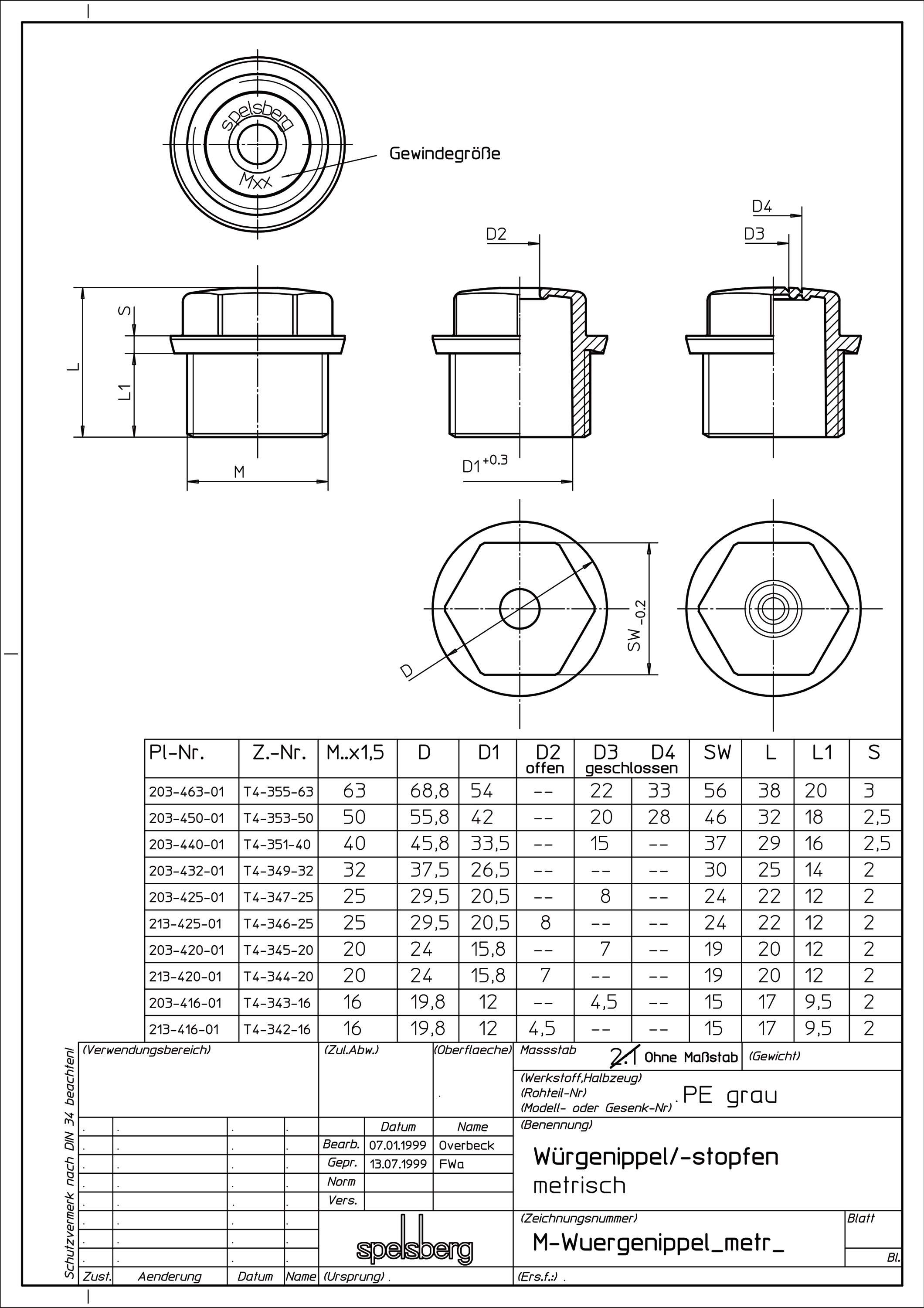 Kabeleinsteckstutzen IP54 Ø16mm 5-10mm lgr hfr geschl