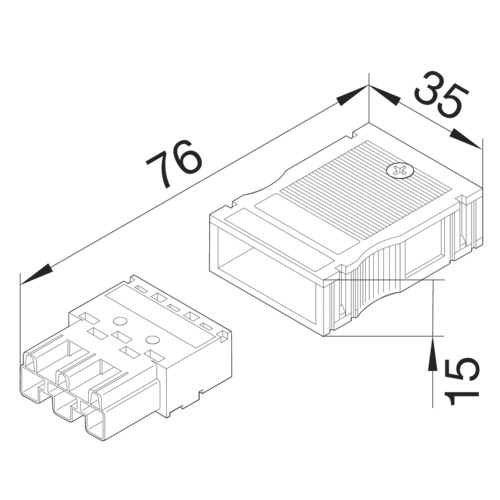 Steckverbinder Gebäude 3p Federzug 250V 0,5-4qmm Ø11mm hfr L N PE