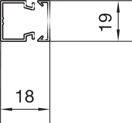 Leitungsführungskanal Kst 20x20x2000mm lgr unbeh LF-K 228qmm RAL7035