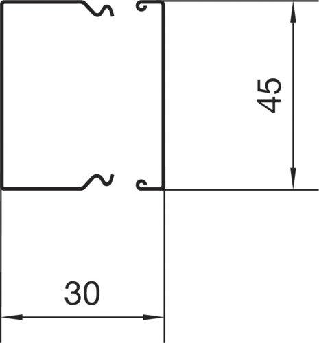 Leitungsführungskanal ST 30x45x2000mm rws vz hfr LF-K bandverzinkt/beschichtet