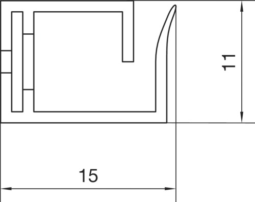 Verdrahtungskanal lgr 10x10x250mm m.OT hfr Bodenl