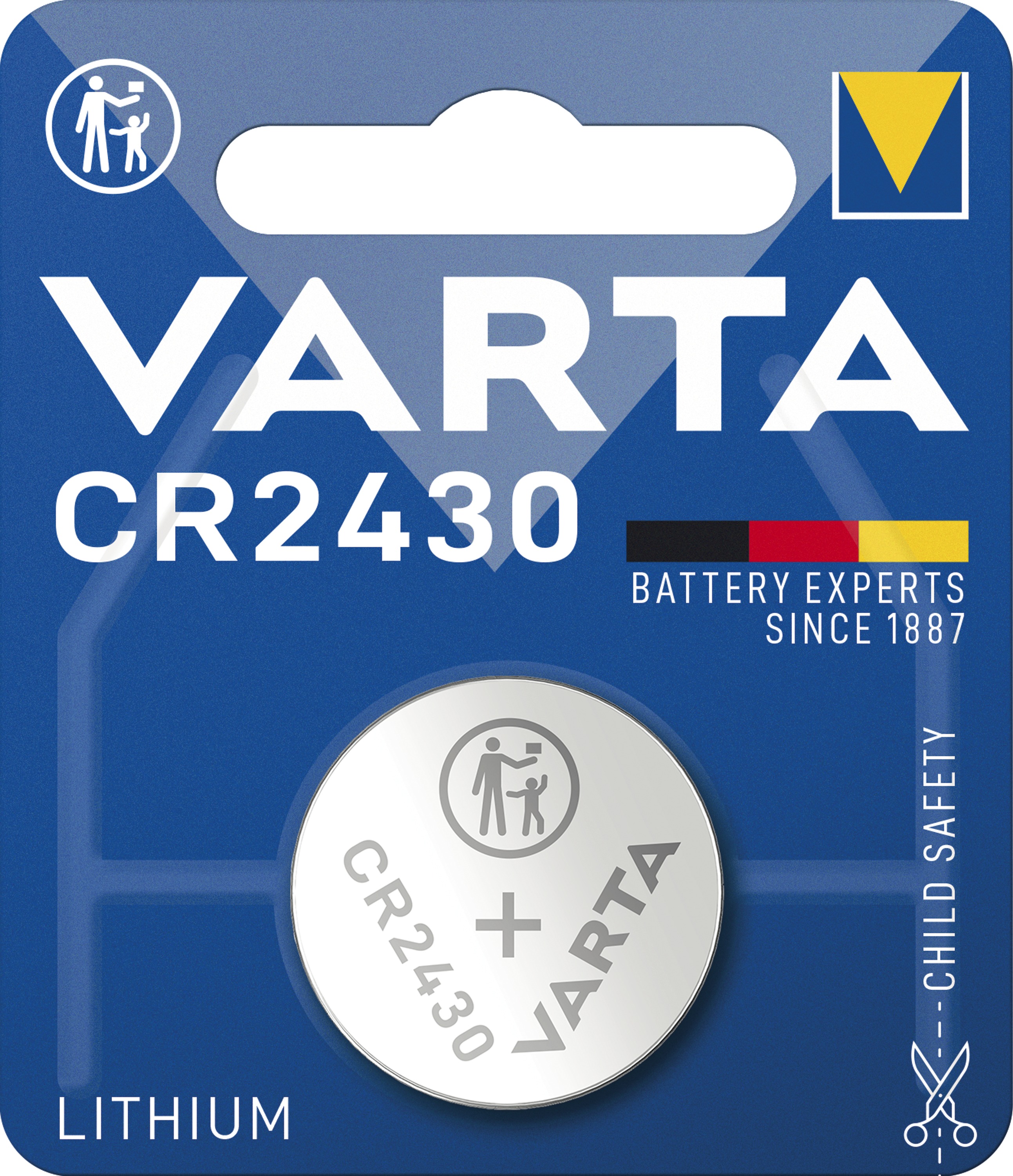 Batterie CR2 3V CR2430 Li 3V 280mAh Ø24,5x3mm