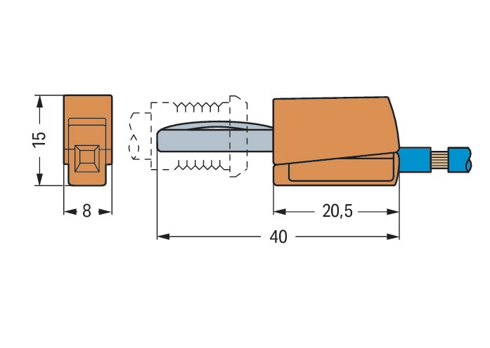 Zubehör Messgerät or Serie 215 4mm PVC 20A Polyvinylchlorid (PVC)