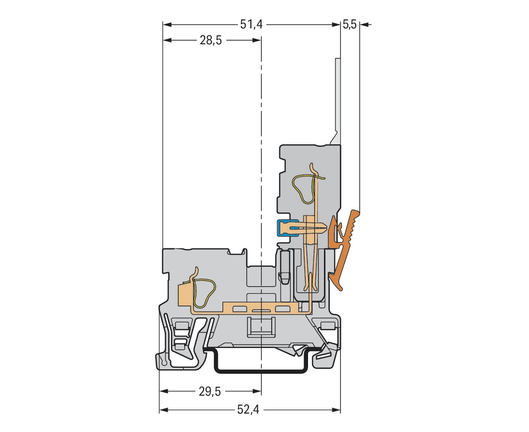 Reihenklemme 0,08-4qmm Serie 769 1Etage 2kl gr 32A Hutschiene TH35