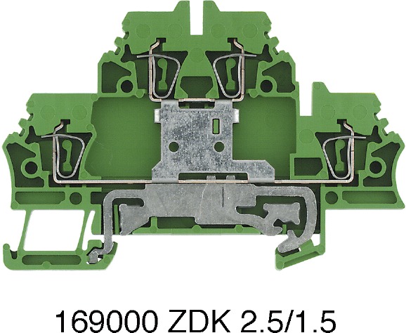 Schutzleiter-Reihenklemme 0,5-2,5qmm gn/ge 2Etagen APL_erf. Hutschiene TH35