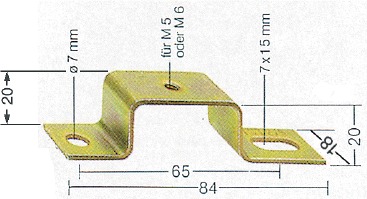 Befestigungswinkel 84x18x20mm Winkel