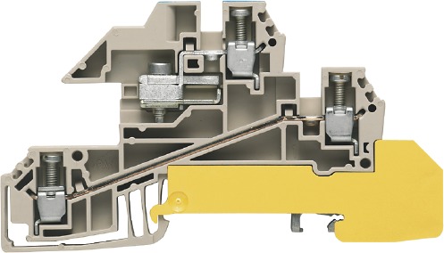 Installationsklemme 24A 0,5-4qmm 3pot bg Mit N-Trennschlitten APL_erf. Schraub