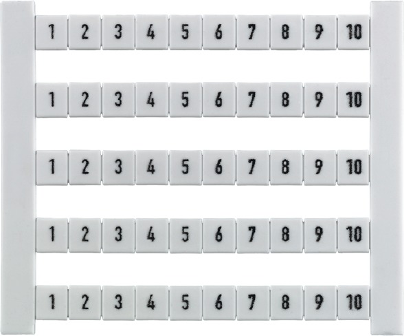 Klemmenmarkierung ws RM&#x3D;5mm 1-10 horiz