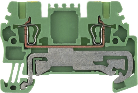 Schutzleiter-Reihenklemme 0,5-1,5qmm gn/ge 1Etage APL_erf. Hutschiene TH35