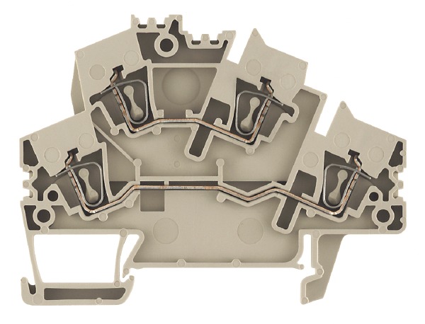 Reihenklemme 0,5-2,5qmm 2Etagen 2kl bg 24A TS35 Hutschiene TH35
