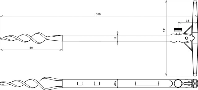 Erdbohrer EB ASSM5 L350 TGGALZN