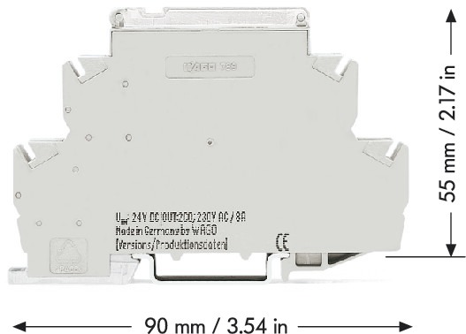 Schaltrelais 230V/AC Serie 789 1S IP20 17,5x55x90mm Federzugans