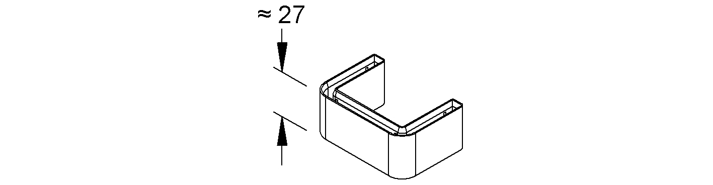 Endkappe Kst U-Profil 27x27mm ge