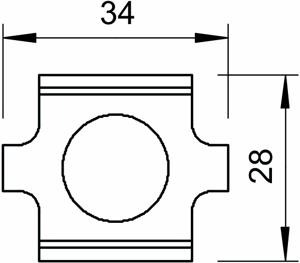 Stoßstellenleiste ST Schraubverb 28mm Gitterrinne f.Gitterrinne 3,9-4,8mm