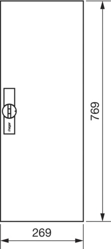 Schutztür IP44 ST H769xB269xT12mm