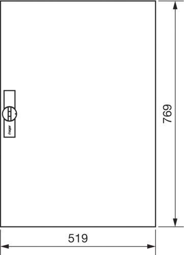 Schutztür IP44 ST H769xB519xT12mm