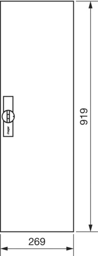 Schutztür IP44 ST H919xB269xT12mm