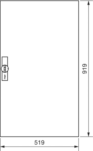 Schutztür IP44 ST H919xB519xT12mm