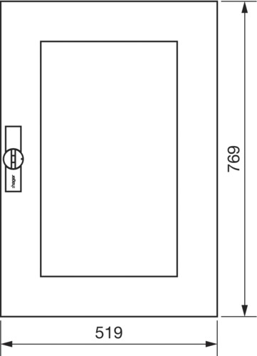 Sichttür IP44 ST H770xB518xT15mm