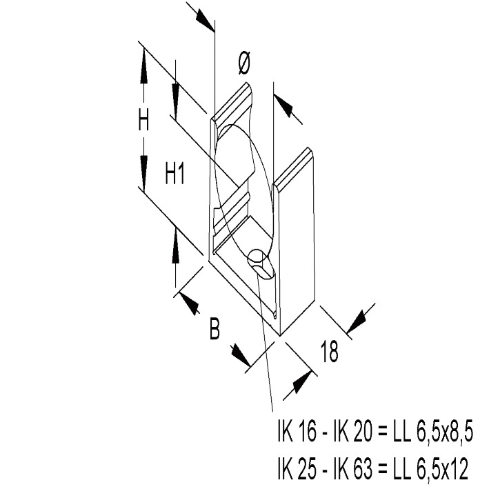 Rohrschelle Ø16mm Alu Schraubl gr