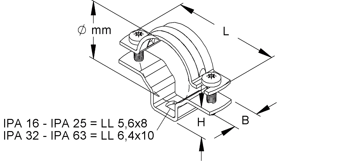 Rohrschelle Ø15-19mm geschl Alu Schraubl gr