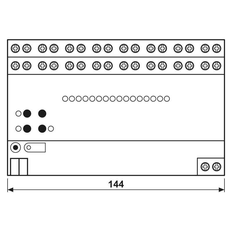 Jalousieaktor KNX REG 8f 6A Handbedien Vor Ort-/Handbedienung