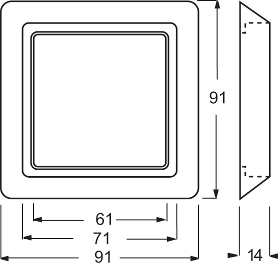 Rahmen 1f alu-si mt Allwetter 44 Kst f.GEB-K aluminium-silber Thermopl