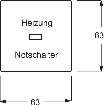 Kontrollwippe Schalter solo gr metallic