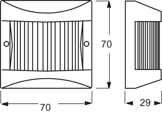 Bewegungsmeldersensor UP Wächter UP 1,1m 0-180° alu-si aluminium-silber IP44