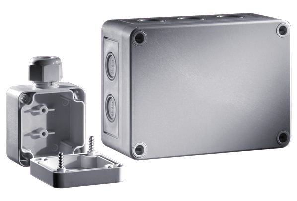 Abzweigdose IP66 94x130x57mm gr Kst Wand/Decke