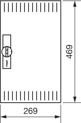 Teiltür IP3X ST H469xB269xT12mm