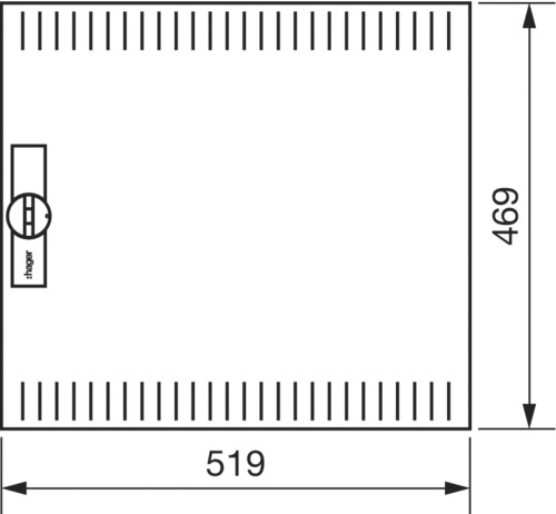 Schutztür IP3X ST H469xB519xT12mm