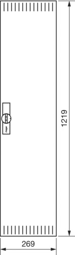 Schutztür IP3X ST H1219xB269xT12mm