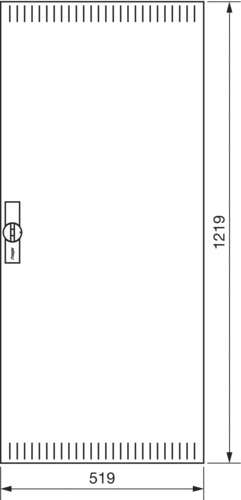 Schutztür IP3X ST H1219xB519xT12mm