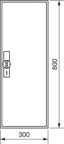 Zählergehäuse AP IP44 Stahlbl ET205mm 300x800x205mm