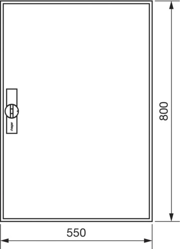 Zählergehäuse AP IP44 Stahlbl ET205mm 550x800x205mm