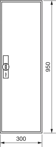 Zählergehäuse AP IP44 Stahlbl ET205mm 300x950x205mm