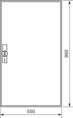 Zählergehäuse AP IP44 Stahlbl ET205mm 550x950x205mm