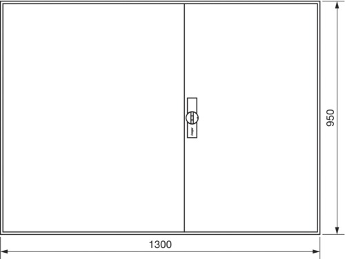 Zählergehäuse AP IP44 Stahlbl ET205mm 1300x950x205mm