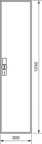 Zählergehäuse AP IP44 Stahlbl ET205mm 300x1250x205mm