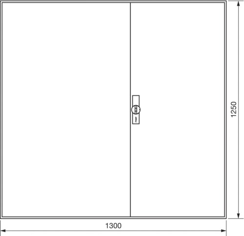 Zählergehäuse AP IP44 Stahlbl ET205mm 1300x1250x205mm