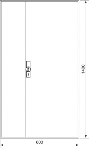 Zählergehäuse AP IP44 Stahlbl ET205mm 800x1400x205mm