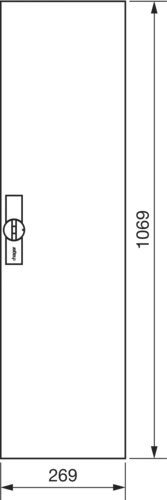 Schutztür IP44 ST H1069xB269xT12mm