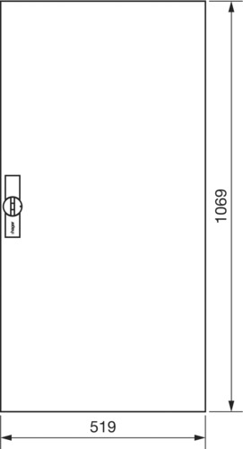 Schutztür IP44 ST H1069xB519xT12mm