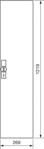 Schutztür IP44 ST H1219xB269xT12mm