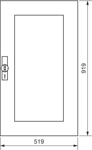 Sichttür IP44 ST H930xB519xT15mm