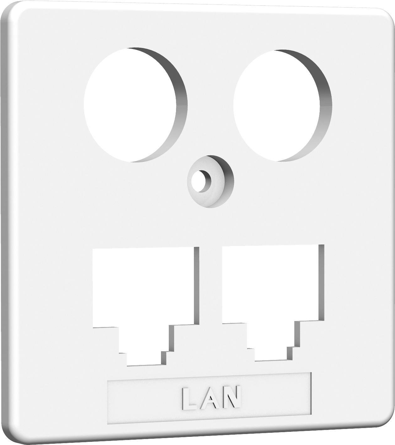 Zentralplatte Mod-Jack 4f ws Schraubbef ohne