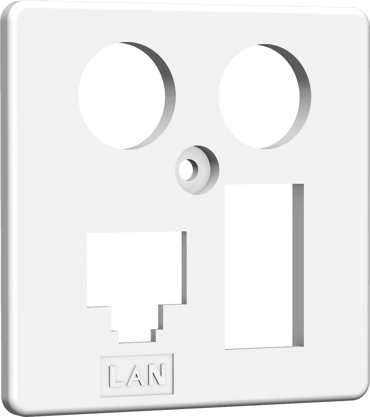 Zentralplatte Modular-Jac ws Schraubbef ohne 4f